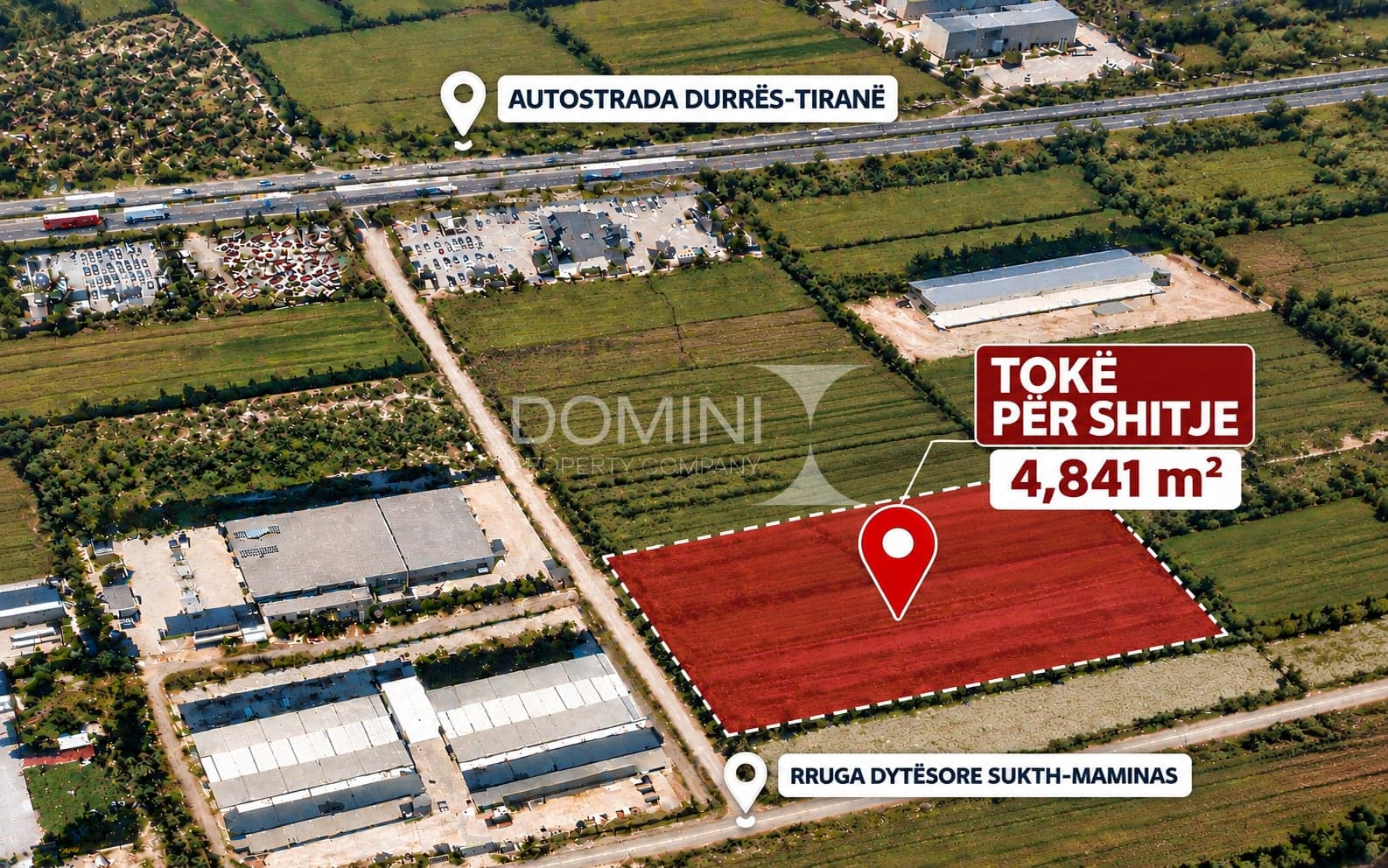 TOKË 4,841 M2 PËR SHITJE - MAMINAS